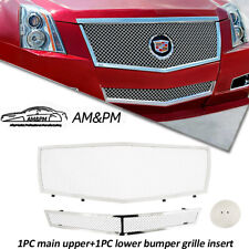 Fits 2008-2013 Cadillac CTS Mesh Grille Stainless Grill Insert Chrome Combo 2012 picture