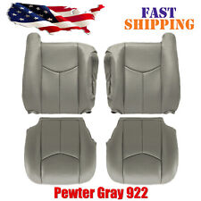 For 2003 2004 2005 2006 Chevy Silverado GMC Sierra Front Seat Cover Pewter Gray picture