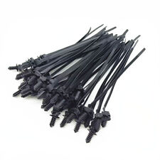 50x Nylon Push Clips Wire Tie Released Zip Straps Car Pipe Cable Fastener Bundle picture