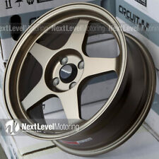 4 CIRCUIT PERFORMANCE CP22 16X7 4X100 +35 FLAT BRONZE WHEELS JDM SPOON STYLE picture