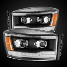2006-2009 Dodge Ram Black Dual projector headlights w/LED DRL picture