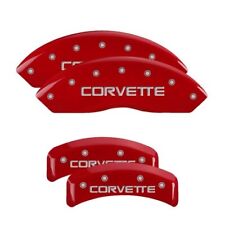 MGP Caliper Covers Set of 4 Red finish Silver Corvette (C4) picture