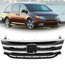 Front Black Grill Grille w/ Chrome Molding Trim For Honda Odyssey 2011 2012 2013 picture