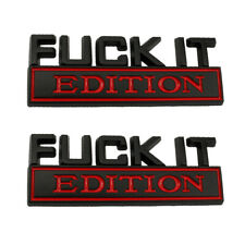 2X F*CK IT EDITION Emblem Badges Sticker Decal for Chevy Car Truck Universal NEW picture