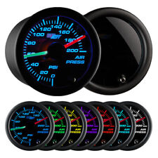 52mm GlowShift Tinted 7 Color Dual Needle Air Pressure Gauge picture