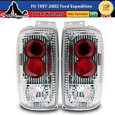 For 1997-2002 Ford Expedition Chrome Housing Clear Len Altezza Style Tail Lights picture