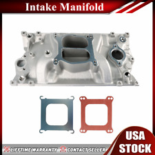 For Small Block Chevy Vortec 350 1996-2002 Aluminum Dual Plane Intake Manifold picture