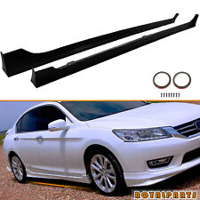 Fits 13-17 Honda Accord JDM MD Style Side Skirts Splitter Extension Matte Black picture