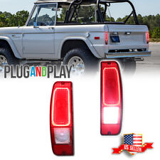 Pair Red LED Tail Lights For 1967-1972 Ford Truck F100/250/350 E100 E200 Bronco picture