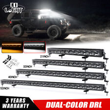 21/33/41/53'' LED Light Bar DRL Single Row Offroad Driving Truck ATV UTV Jeep picture