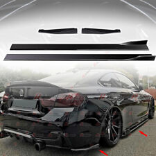 For 14-20 BMW F32 F33 F36 4 Series Black Side Skirt Extension Splitter Rear Lip picture