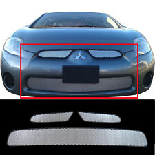CCG MESH GRILL INSERTS FOR 06-08 MITSUBISHI ECLIPSE GRILLE TOP AND BOTTOM SILVER picture