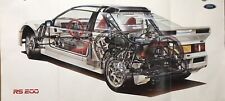 Ford RS 200 Cutaway Extremely Rare Car Poster/Original Scored Printings picture