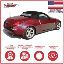 2003-09 Nissan 350Z Convertible Soft Top w/DOT Heated Glass Window, Black picture