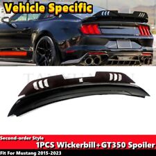 NP Designs 1PCS Wickerbill + GT350 Spoiler Wing Fit For FORD Mustang 2015-2023 picture