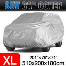 Silver Full SUV Car Cover Outdoor Sun UV Protection Snow Dust Resistant XL Size picture