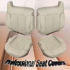 For 2002 Cadillac Escalade Driver Passenger Leather AC Seat Cover TAN picture