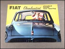 1958 Fiat Elevenhundred 1100 TV Vintage Car Sales Brochure Catalog - Convertible picture