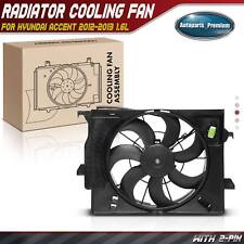 Engine Radiator Cooling Fan w/ Shroud Assembly for Hyundai Accent 2012-2013 1.6L picture
