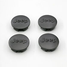 JEEP WRANGLER CHEROKEE MATTE DARK CHARCOAL USED OEM CENTER CAP SET 4 1LB77MALAC  picture