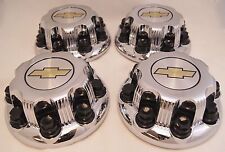 4(NEW)Chevy Express Van 2500 3500 CHROME Center Hub Caps 9597163 8 LUGS  9597163 picture