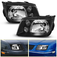 FOR 99-05 JETTA MK4 BLACK HOUSING HEADLIGHTS LAMP OOD picture