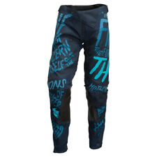 Thor Pulse Counting Sheep Blue/Aqua MX Off Road Pants Women's Sizes 3/4 - 11/12 picture