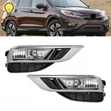 Pair of Bumper Fog Lights Lamps w/Cover Switch Kits For 2015 2016 Honda CRV picture