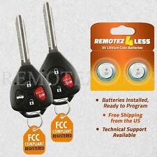 2 For 2010 2011 2012 2013 Toyota Corolla Venza Keyless Car Remote Uncut Key Fob picture