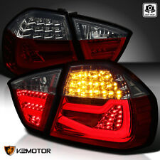Red/Smoke Fits 2005-2008 BMW E90 325i 328i 4Dr Sedan LED Tail Lights Lamps L+R picture