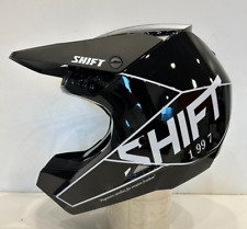 Open Box Shift Adult White Label Bliss Dirt Bike Helmet Black/White Medium picture