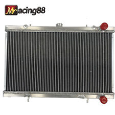 EMUSA 2 Rows Manual Aluminum Radiator For 89-93 Nissan Skyline R32 RB20 RB25 picture