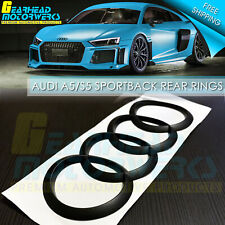 Audi S5 Sportback Rings Matte Black A5 RS5 Rear Concave Trunk Emblem Curve Badge picture