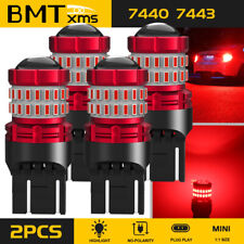 4pcs 7443 7444 LED Brake Tail Light Bulbs Red for Chevy Silverado 1500 2014-2018 picture
