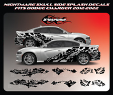 Nightmare Skull Side Splash Graphic Vinyl Decals Fits Dodge Charger 2012-2022 picture