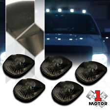 5Pcs Smoked Housing [White LED] Cab Roof Running Light for 94-98 Dodge Ram 1500 picture