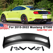 For 15-23 Ford Mustang GT500 CFTP Style Rear Trunk Spoiler Wing Lip Carbon Look picture