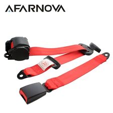 Fits Axdi 1set Red 3-Point-fixed Harness Adjustable Replace Seat Belt Universal picture
