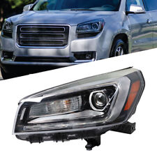 For 2013-2016 GMC Acadia Halogen Projector Headlight Headlamp Black Driver Side picture
