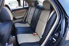 IGGEE S.LEATHER CUSTOM FIT REAR SEAT COVERS FOR ACURA TL 2004-2008 picture
