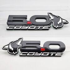NEW Chrome Howling Coyote 5.0 Fender Emblems Fits 15-23 Mustang & Universal Fit picture