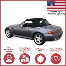 1996-02 BMW Z3 Convertible Soft Top w/DOT Approved Plastic Window, Black Canvas picture