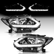 WEELMOTO Headlights Assembly For 2014-2016 Nissan Rogue Pair LED DRL Headlamps picture