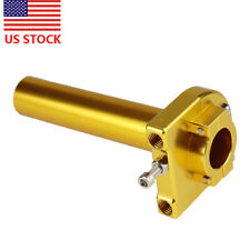 Motorcycle 7/8'' Twist Throttle Accelerator Handlebar Handle Grips Aluminum Gold picture