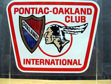 OFFICIAL PONTIAC OAKLAND CLUB INTERNATIONAL INTERIOR WINDOW STICKER (3) picture