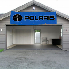 Polaris Snowmobile Banner 2x8 FT Racing Car Show Flags Garage Shop Wall Decor US picture