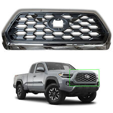 For 2016 2022 Toyota Tacoma Front Upper Bumper Grille Assembly New Mesh Chrome picture