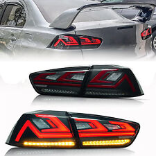 Pair Smoked LED Tail lights Rear Lamps For 2008-2017 Mitsubishi Lancer EVO X EX picture