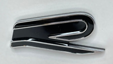 Black & Chrome VW R Line Badge Emblem LOGO Stick On 30mm x 65mm R-Line *READ* picture