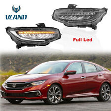 2X LED Headlights With Sequential Indicator For 2016-2021 Honda Civic 10Th GEN picture